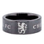 Chelsea FC Black Ceramic Ring Large LKT Sport Black ceramic ring featuring the Chelsea FC Lion and textBrushed satin finish Chelsea FC textOfficial licensed productInternal diameter approx 21mmRing size X Rings