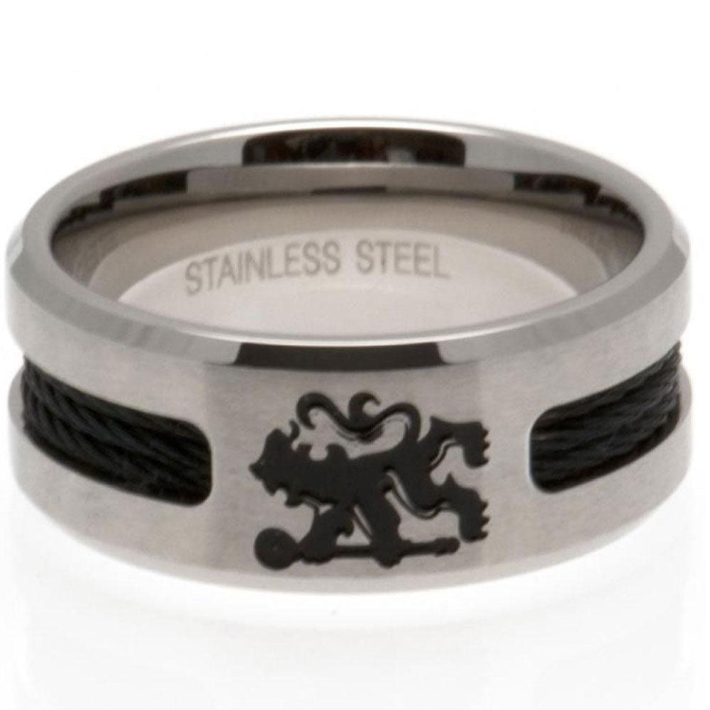 Chelsea FC Black Inlay Ring Medium LKT Sport Football>Premier League>Chelsea FC Rings