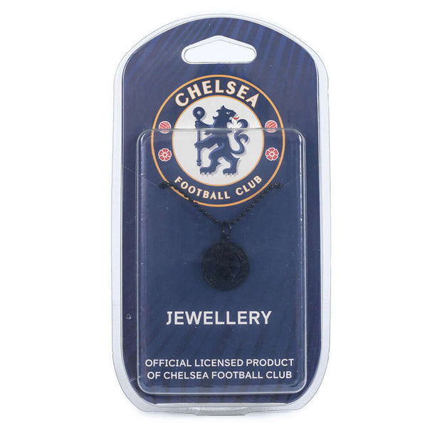Chelsea FC Black Plated Pendant & Chain LKT Sport Black plated pendant and necklaceFeaturing a Chelsea crest pendant on a ball chainOfficial licensed productNecklace approx 54cm (21 inches)Pendant approx 20mm x 20mm Necklaces
