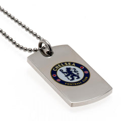 Chelsea FC Colour Crest Dog Tag & Chain LKT Sport Football>Premier League>Chelsea FC Necklaces