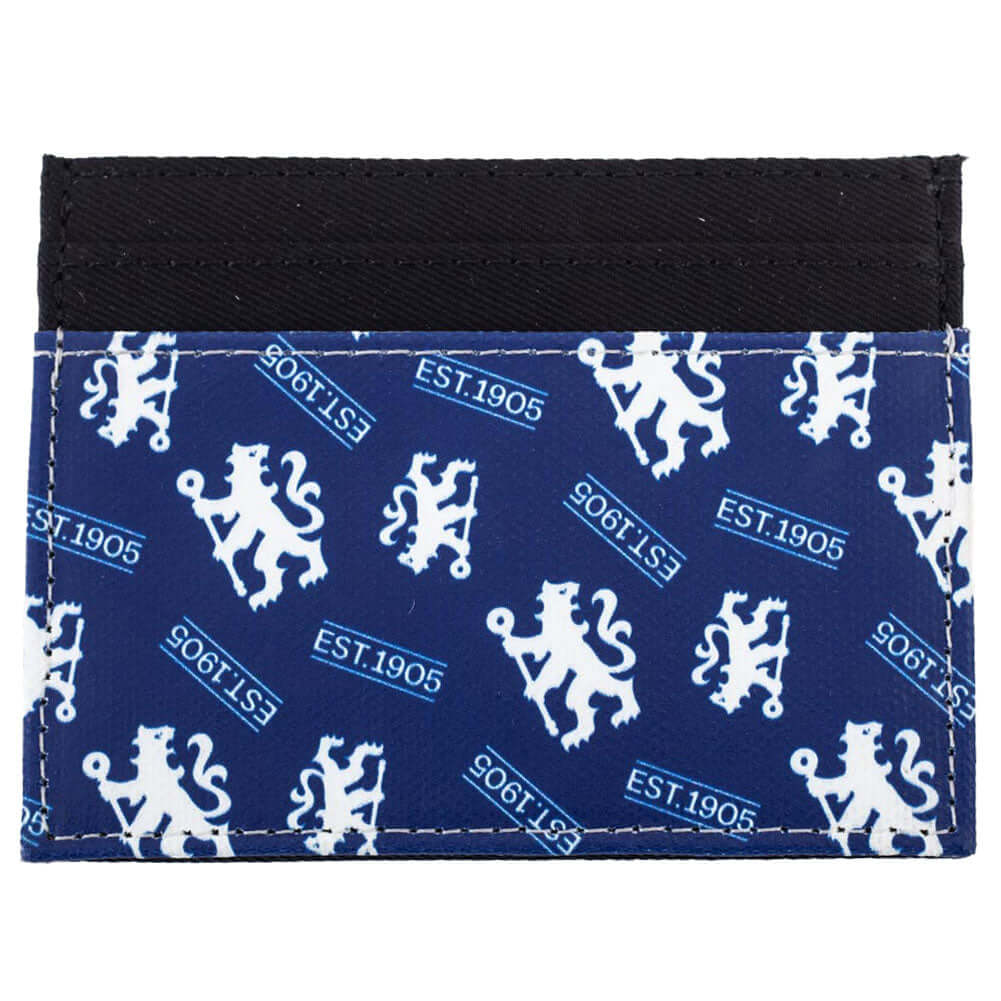 Chelsea FC Coloured Icon Card Holder LKT Sport Vibrant brushed canvas card holder featuring an Chelsea multi icon designWith 6 card slotsPerfect for debit cards, travel cards, student card, oyster cards, lunch cards, cinema cards & many othersOfficial lic