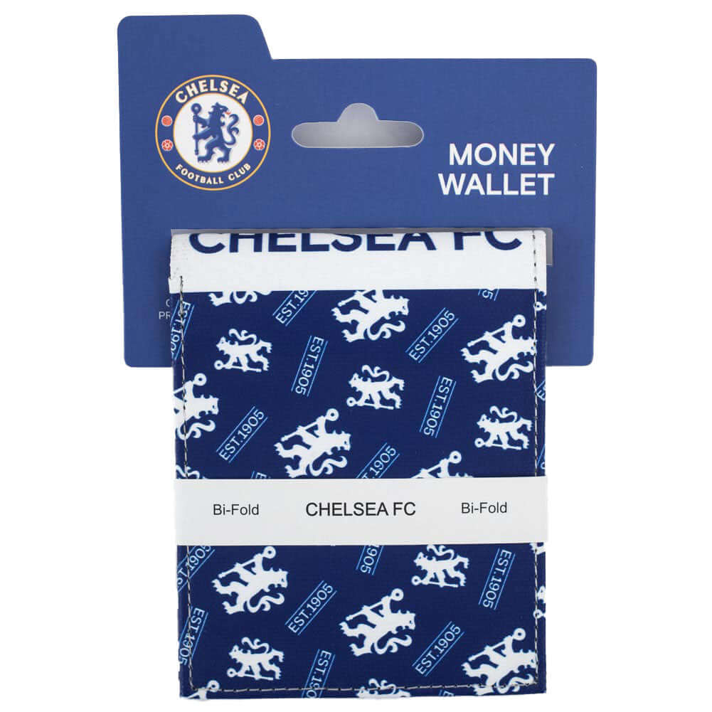 Chelsea FC Coloured Icon Wallet LKT Sport Vibrant brushed canvas wallet featuring an Chelsea multi icon designBi-fold design with 1 note pocket and 4 card slotsincluding a window and 2 additional slotsOfficial licensed productApprox 11cm x 9cm Wallets