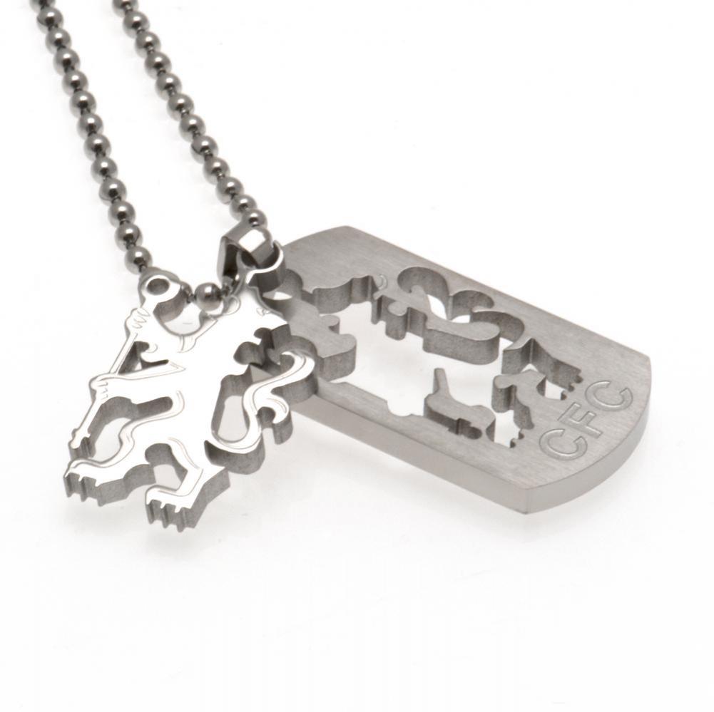 Chelsea FC Cut Out Lion Dog Tag & Chain LKT Sport Football>Premier League>Chelsea FC Necklaces