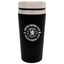 Chelsea FC Executive Travel Mug LKT Sport Stainless steel double-walled thermal travel mug Maintains the temperature of your drink for longer Executive design finished with a matt black soft feel Silver rim screw top lid with slide close drinking hole Off