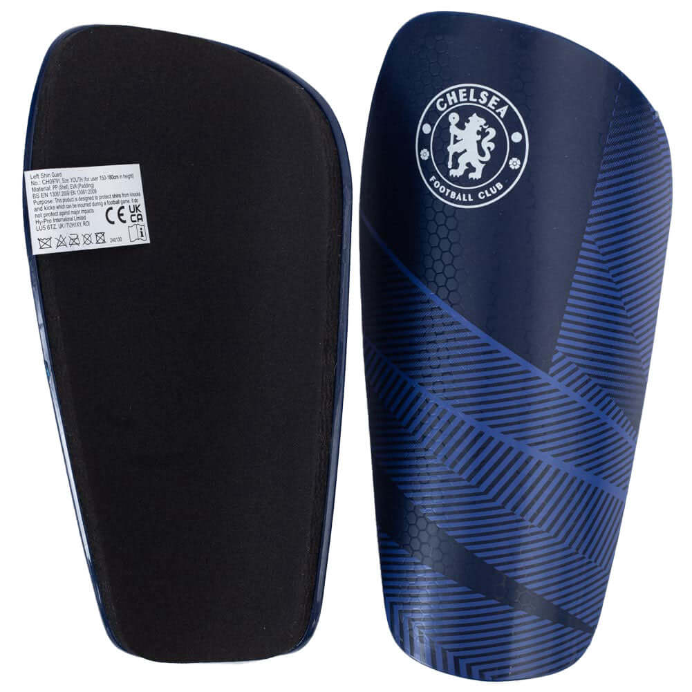 Chelsea FC Fuse Shin Pads Youths LKT Sport Blue fuse design slip in shin guards featuring a white Chelsea crestThick moulded plastic shell with a comfortable padded interiorOfficial licensed productSize youths - to fit average 10 to 12 years (160cm)Approx