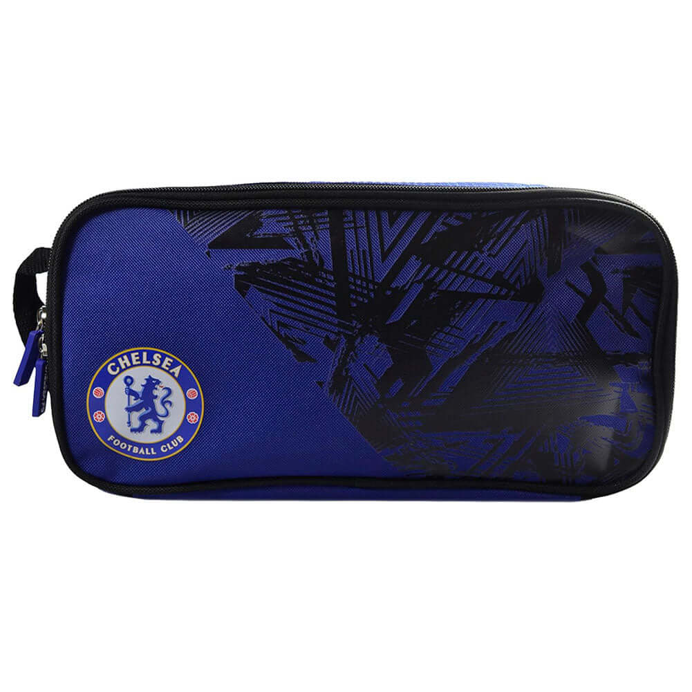 Chelsea FC Fusion Boot Bag LKT Sport Fusion design boot bag featuring a full colour Chelsea crestLarge double zipped opening for easy accessRubber zip pulls featuring raised Chelsea FC detailWipe clean polyesterOfficial licensed productApprox 31cm x 16cm