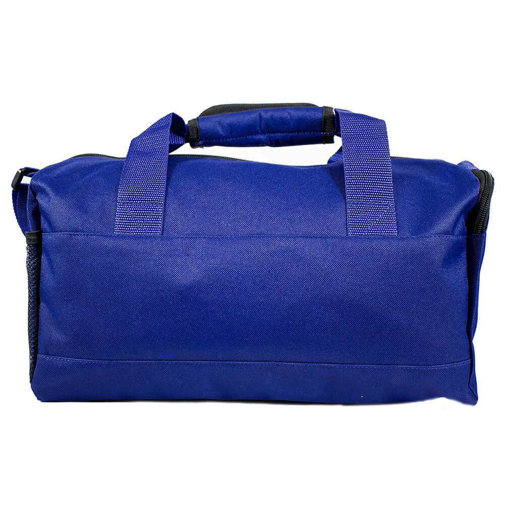 Chelsea FC Fusion Duffle Bag LKT Sport Fusion design duffle bag featuring the Chelsea Lion crestLarges zipped opening for easy accessAdditional zipped and mesh end pocketCarry handles and adjustable shoulder strapRubber zip pulls featuring raised Chelsea