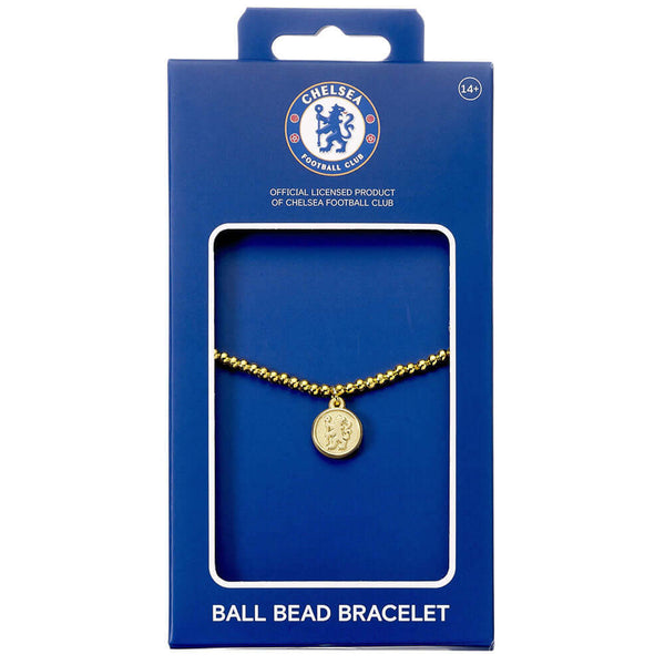 Chelsea FC Gold Finish Bead Bracelet LKT Sport Hypo-allergenic elasticated gold finish ball bead braceletFeaturing a Chelsea charmOfficial licensed productSuitable for ages 14+Charm approx 12mm x 12mm Bracelets