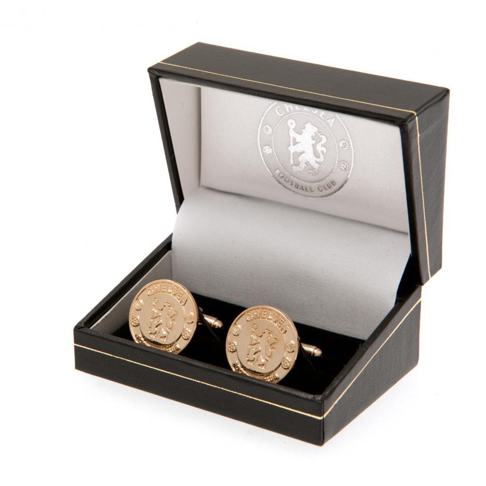 Chelsea FC Gold Plated Cufflinks LKT Sport Football>Premier League>Chelsea FC Cufflinks