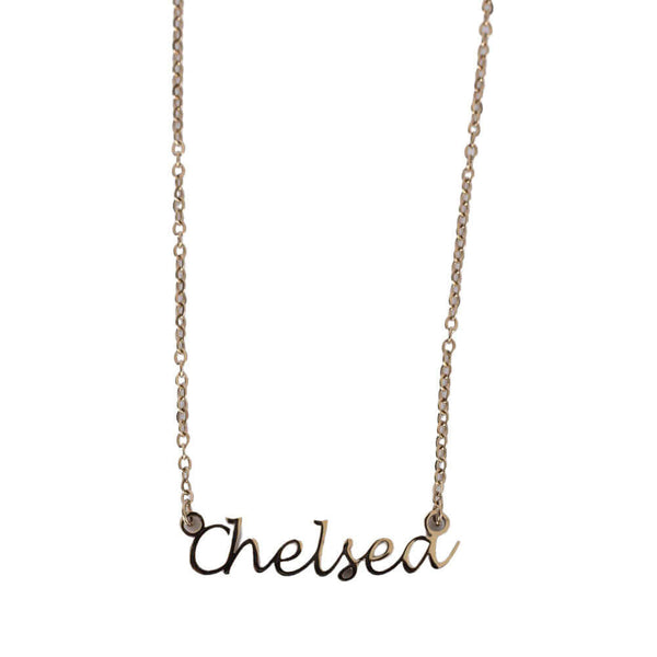 Chelsea FC Gold Plated Name Dropper Necklace LKT Sport Gold plated Chelsea text necklaceWith a lobster claspOfficial licensed productChain approx 55cm (21 inches)Dog tag approx 35mm x 10mm Necklaces