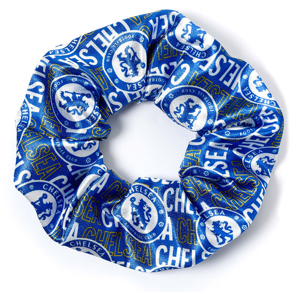 Chelsea FC Hair Scrunchie LKT Sport Colourful satin hair scrunchieFeaturing Chelsea club icons and textOfficial licensed productApprox outside diameter 11cm Ponytail Holders