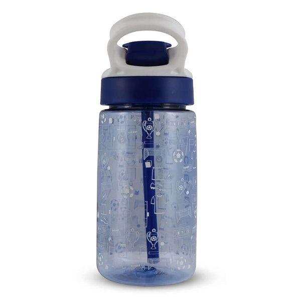 Chelsea FC Junior Water Bottle LKT Sport Vibrant blue kids water bottleWith a white Chlesea crest and fun icon designWith a screw top lid and a closable drinking spoutOfficial licensed productApprox 480ml (17oz)Approx 17cm tall, 7cm in diameter Water Bott