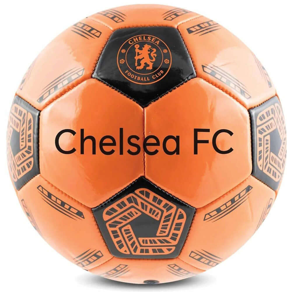 Chelsea FC LED Glow Football LKT Sport Orange LED glow 32 panel footballFeaturing a black crest and Chelsea text30 hours of continuous light up fun!Bounce activated with auto turn offBatteries included, fill 7.5-8.5 PSI for optimal bounceSuitable for 14 y