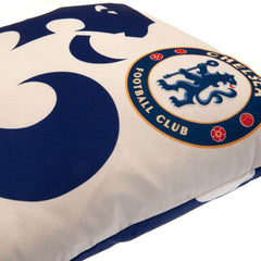 Chelsea FC Lion Crest Cushion LKT Sport White cushion featuring a full colour Chelsea club crest and large Lion detailDesign repeated on the reverse100% Polyester machine washable removable coverOfficial licensed productApprox 40cm x 40cm Chair & Sofa Cus