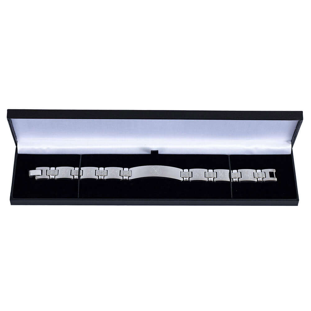 Chelsea FC Lion Link Bracelet LKT Sport Brushed stainless steel link braceletEach link has a Chelsea lion engraved on it, with a full crest on the larger centre linkOfficial licensed productApprox 21cm x 1cm Bracelets