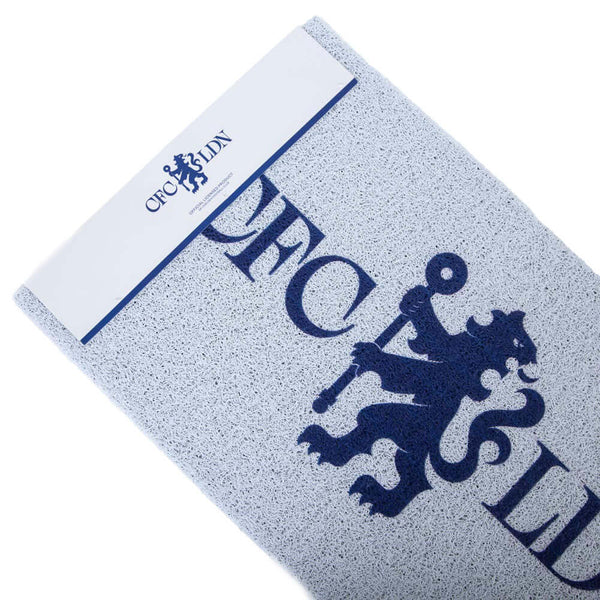 Chelsea FC Loop Pile Doormat LKT Sport White heavy duty printed PVC doormatFeatures a blue Lion crest and CFC LND textIdeal for both indoors and outdoorsOfficial licensed productApprox 75cm x 45cm Door Mats