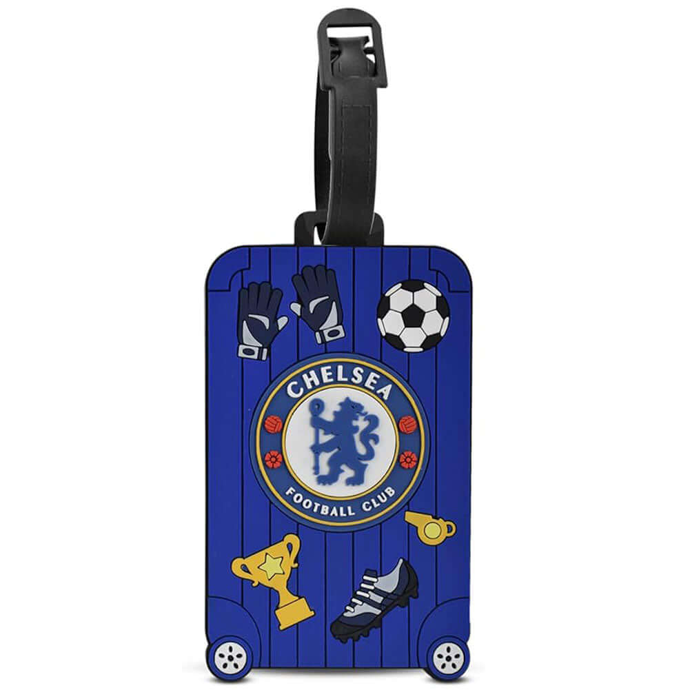 Chelsea FC Luggage Tag LKT Sport Bright, colourful and highly detailed PVC luggage tagFeaturing a full colour Chelsea crest and fun icon diesgnWith a removable details insertOfficial licensed productApprox 11cm x 7cm Luggage Tags Hauptbild
