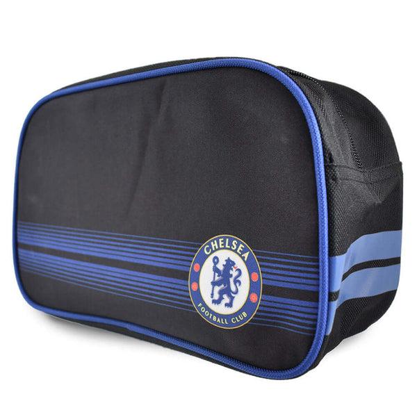 Chelsea FC Matchday Toiletry Bag LKT Sport Striped design toiletries wash bag with a club crestLarge zipped openingRubber zip pulls featuring raised Chelsea detailWipe clean polyesterOfficial licensed productApprox 26cm x 16cm x 11cm Cosmetic & Toiletry B