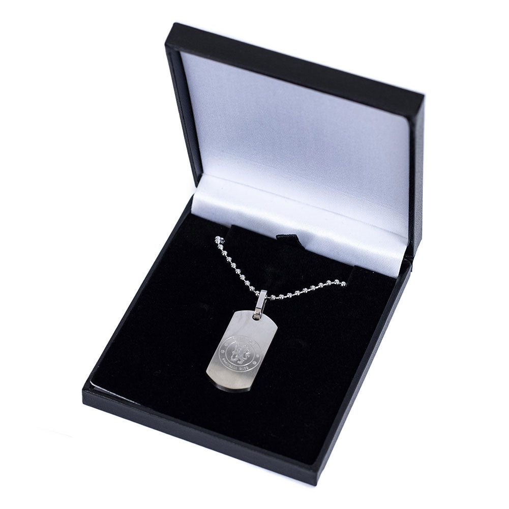 Chelsea FC Matt Finish Dog Tag & Chain LKT Sport Football>Premier League>Chelsea FC
