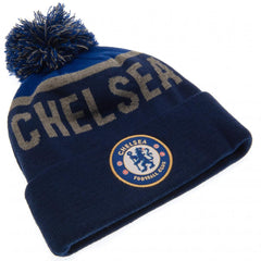 Chelsea FC Navy Text Ski Hat LKT Sport Football>Premier League>Chelsea FC Beanies