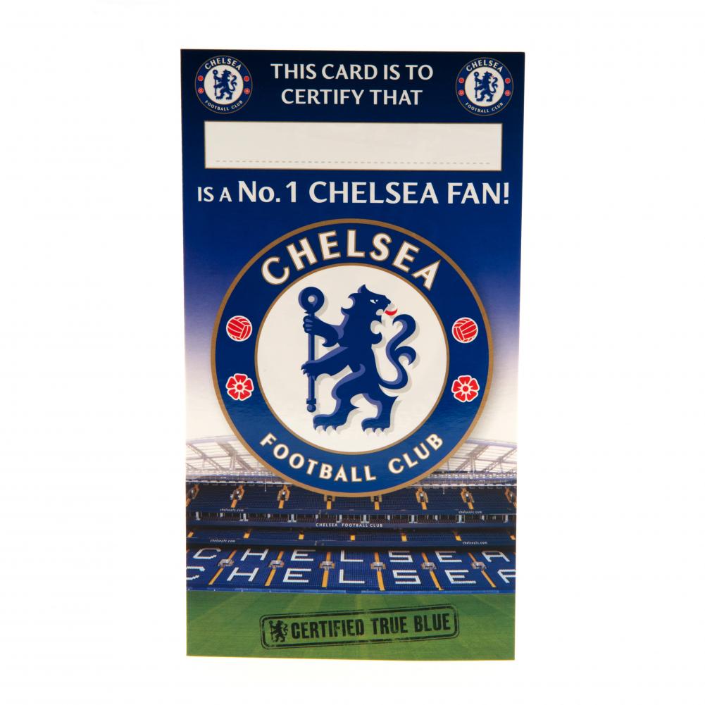 Chelsea FC No. 1 Fan Birthday Card LKT Sport Football>Premier League>Chelsea FC Greeting Cards