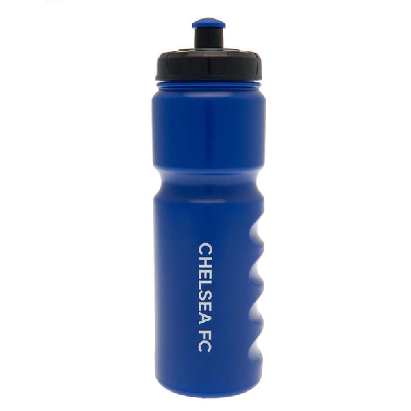 Chelsea FC Plastic Drinks Bottle LKT Sport Easy grip lightweight drinks bottleBlue stripe design bottle with the Chelsea crest in whiteFeatures 'Pride of London' text in whiteWith a screw top lid and push-pull drinking spoutOfficial licensed productApprox