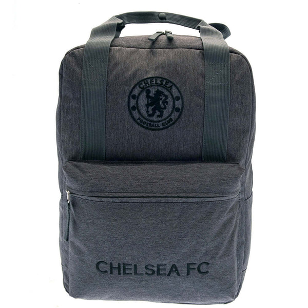 Chelsea FC Premium Backpack LKT Sport Stylish grey backpack featuring Chelsea FC crest and the text Chelsea FC in black on front pocketPadded back panel for comfort with adjustable shoulder straps and double carry strapsMain compartment has a large double