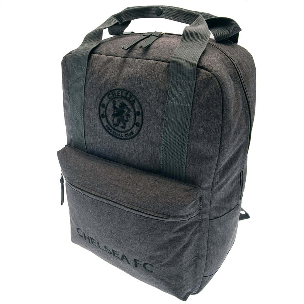 Chelsea FC Premium Backpack LKT Sport Stylish grey backpack featuring Chelsea FC crest and the text Chelsea FC in black on front pocketPadded back panel for comfort with adjustable shoulder straps and double carry strapsMain compartment has a large double