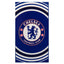 Chelsea FC Pulse Towel LKT Sport Large soft to touch 100% cotton velour beach towel Features a pulse design with a central large crest Official licensed product Approx 140cm x 70cm (55in x 28in) In a display packet Beach Towels