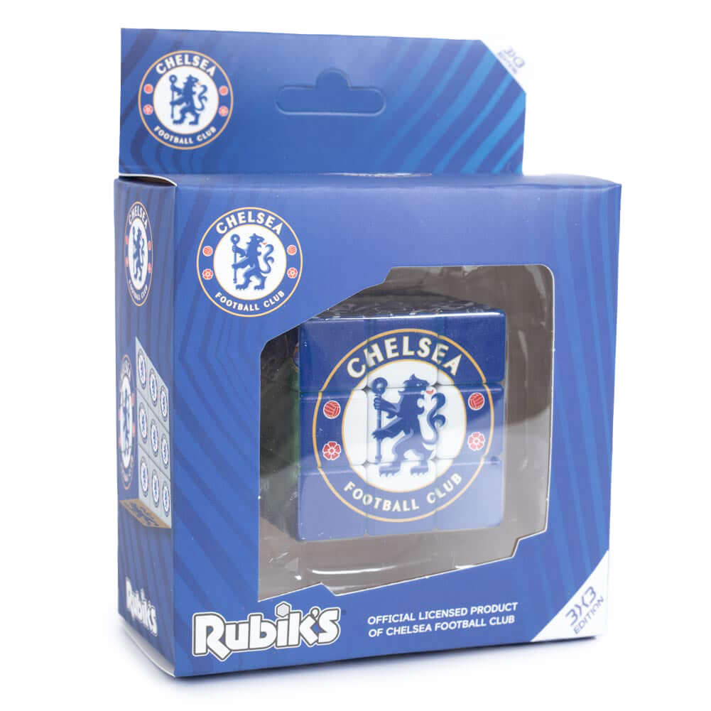 Chelsea FC Rubik’s Cube LKT Sport 3x3 cube puzzle featuring multiple Chelsea imagesHours of play with this original Rubik's CubeSuitable for ages 3+Official licensed productApprox 6cm x 6cm x 6cm Mechanical Puzzles
