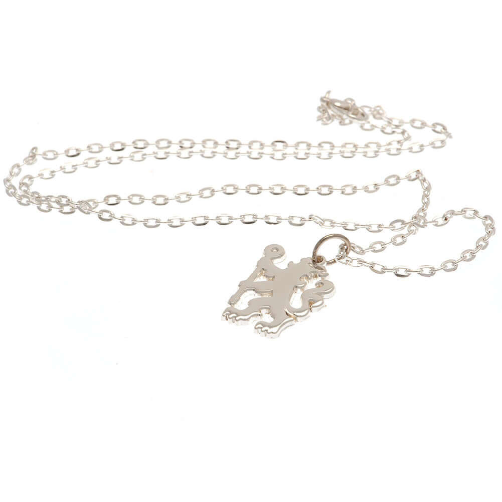 Chelsea FC Silver Plated Boxed Pendant LN LKT Sport Silver plated pendant and necklaceFeaturing a Chelsea lion pendant on a chain necklaceWith a lobster claspOfficial licensed productNecklace approx 50cm (20 inches)Pendant approx 20mm x 15mm Pendants