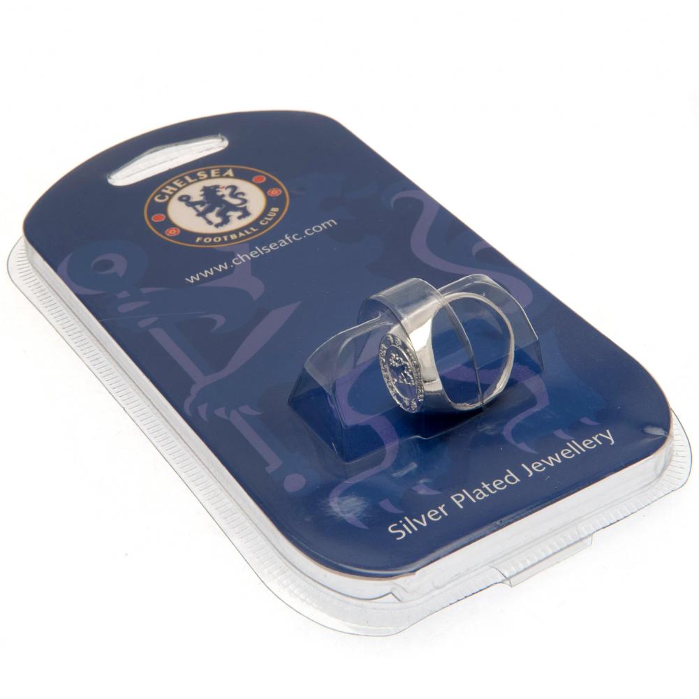 Chelsea FC Silver Plated Crest Ring Large LKT Sport Football>Premier League>Chelsea FC Rings