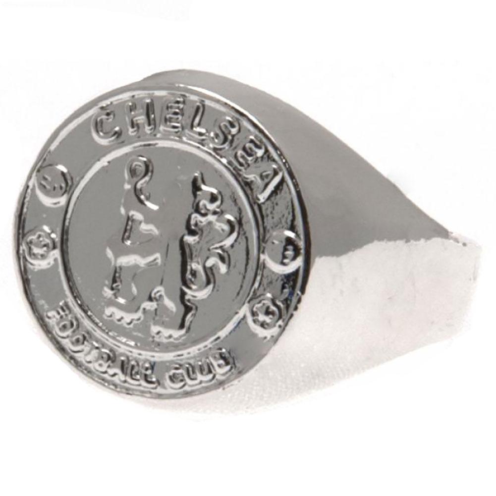 Chelsea FC Silver Plated Crest Ring Medium LKT Sport Football>Premier League>Chelsea FC Rings