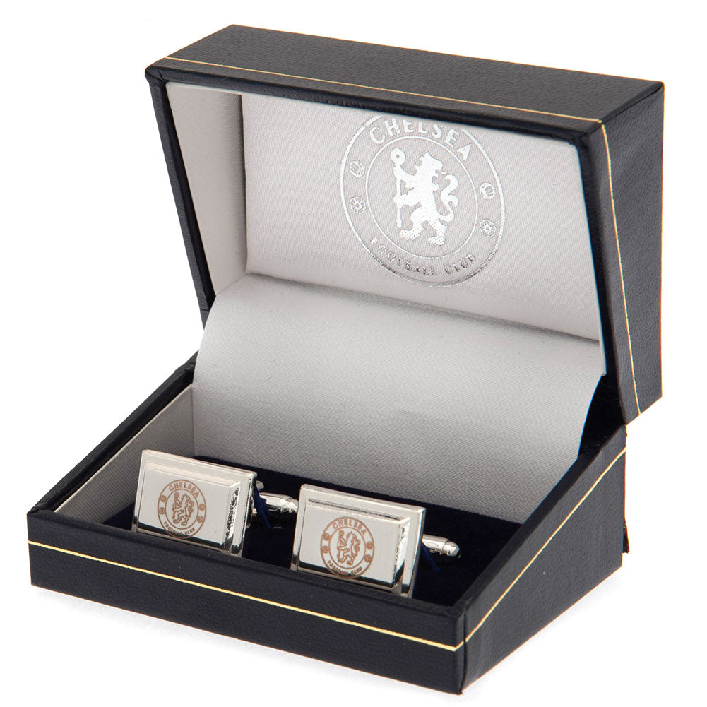 Chelsea FC Silver Plated Cufflinks LKT Sport Football>Premier League>Chelsea FC Cufflinks