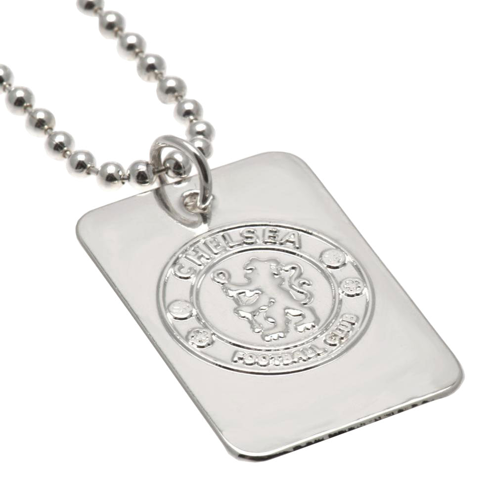 Chelsea FC Silver Plated Dog Tag & Chain LKT Sport Football>Premier League>Chelsea FC Necklaces