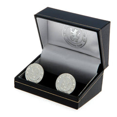 Chelsea FC Silver Plated Formed Cufflinks LKT Sport Silver plated crest shaped cufflinks in a chrome finishFeaturing a highly detailed formed Chelsea crestOn a bullet back fixingOfficial licensed productApprox 20mm x 20mm Cufflinks