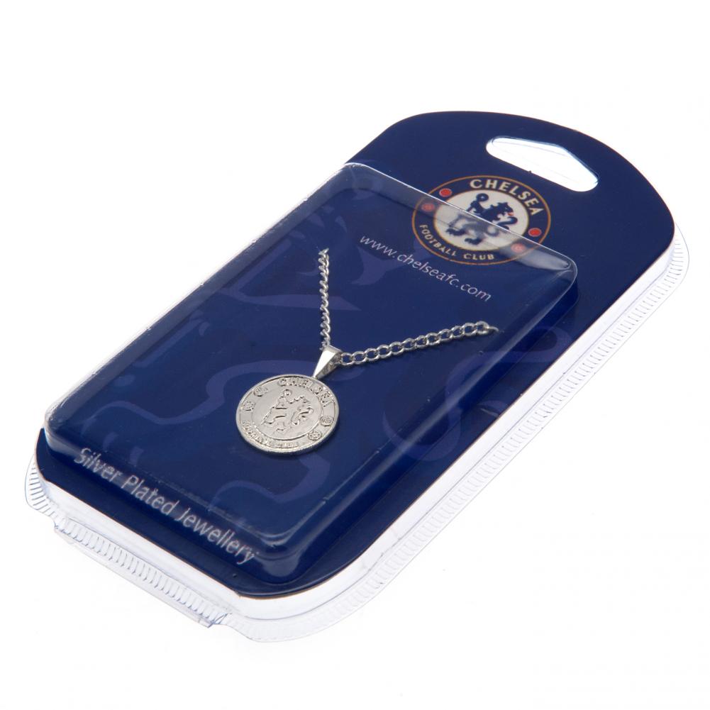 Chelsea FC Silver Plated Pendant & Chain XL LKT Sport Silver plated pendant and necklace Featuring a large Chelsea crest pendant on a chain necklace With a lobster clasp Official licensed product Necklace approx 50cm (20 inches) Pendant approx 22mm x 22mm