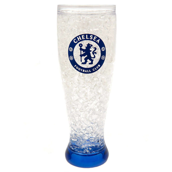 Chelsea FC Slim Freezer Mug LKT Sport Frosted effect double walled gel filled freezer mugFeaturing a blue base and Chelsea FC club crestOfficial licensed productApprox 400ml (13oz)Approx 24cm tall, 8cm in diameter Mugs