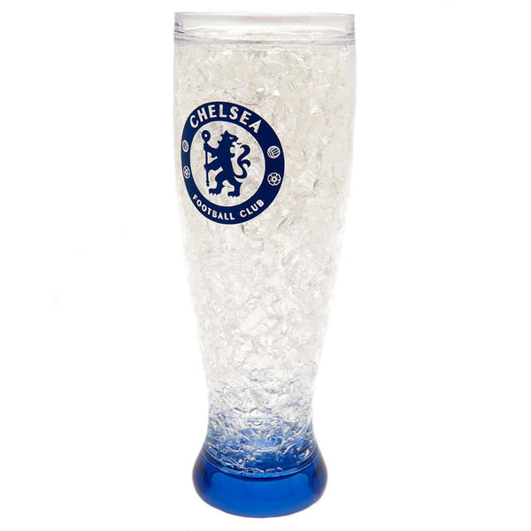 Chelsea FC Slim Freezer Mug LKT Sport Frosted effect double walled gel filled freezer mugFeaturing a blue base and Chelsea FC club crestOfficial licensed productApprox 400ml (13oz)Approx 24cm tall, 8cm in diameter Mugs