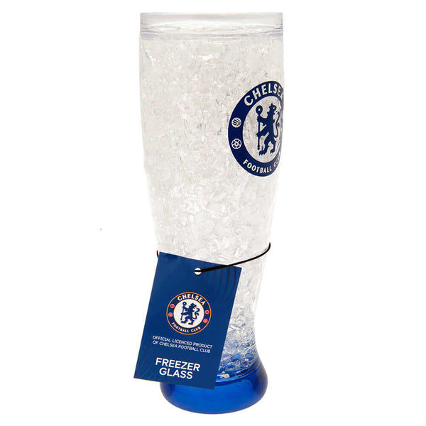 Chelsea FC Slim Freezer Mug LKT Sport Frosted effect double walled gel filled freezer mugFeaturing a blue base and Chelsea FC club crestOfficial licensed productApprox 400ml (13oz)Approx 24cm tall, 8cm in diameter Mugs