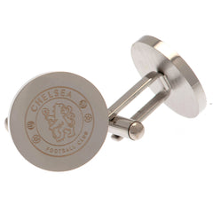 Chelsea FC Stainless Steel Round Cufflinks LKT Sport Football>Premier League>Chelsea FC