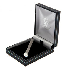 Chelsea FC Stainless Steel Tie Slide LKT Sport Stylish and discreet design tie slide Stainless steel pin featuring the Chelsea crest With a crocodile clip back Official licensed product Approx 60mm x 12mm Presented in a gift box Tie Clips