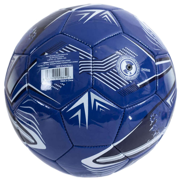 Chelsea FC Turbine Football LKT Sport Blue 32 panel everyday PVC FootballFeatures the Turbine design, including a full colour Chelsea crest in several positionsSuitable for 14 yrs and olderOfficial licensed productSize 5 footballApprox 69cm in circumferen
