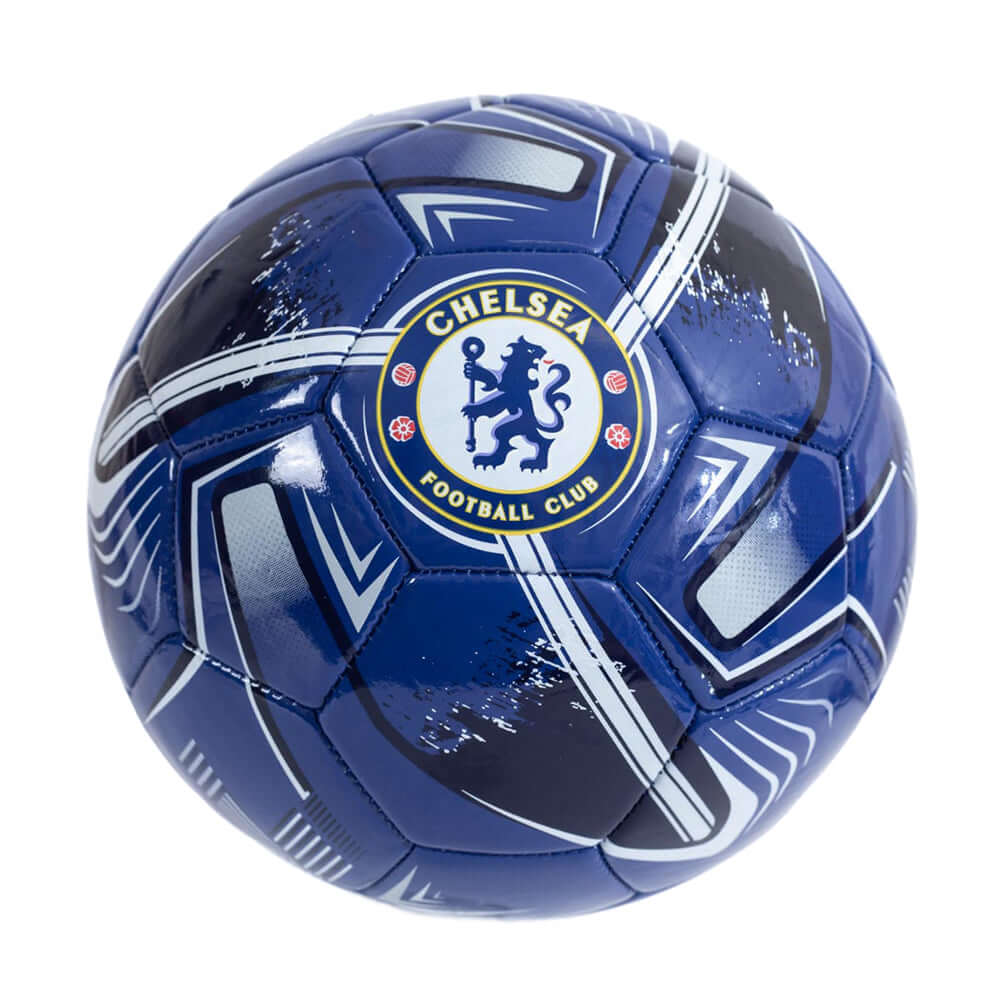 Chelsea FC Turbine Skill Ball LKT Sport Turbine print design PVC football32 panel blue and white ball with a full colour Chelsea crest in several positionsSkill practice ball suitable for all agesOfficial licensed productSize 1 footballApprox 47cm in circ Imagen principal del producto