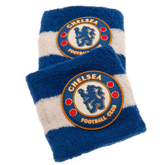 Chelsea FC Wristbands LKT Sport Pack of 2 soft cotton sweatbandsIn blue with white bands, featuring the club crestElasticated, one size fits allOfficial licensed productApprox 7cm wide Sweat Wristbands