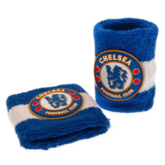 Chelsea FC Wristbands LKT Sport Pack of 2 soft cotton sweatbandsIn blue with white bands, featuring the club crestElasticated, one size fits allOfficial licensed productApprox 7cm wide Sweat Wristbands
