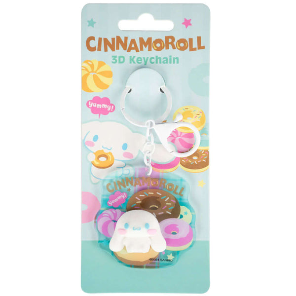 Cinnamoroll 3D Keyring LKT Sport Cute 3D keyring with a chain and lobster claw attachmentFeaturing the cute character CinnamorollIdeal for attaching to keys, bags, belts and other itemsOfficial licensed productApprox 60mm x 60mm x 13mm Keychains