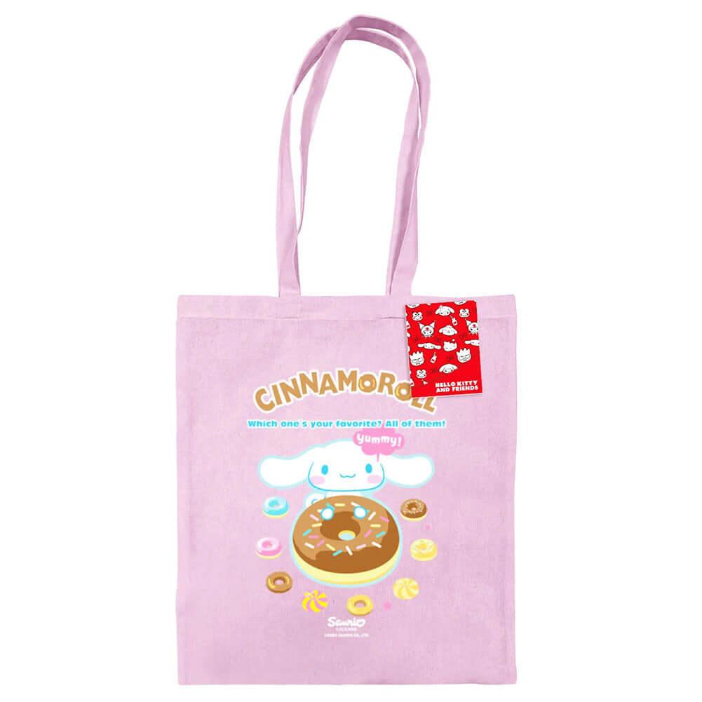 Cinnamoroll Canvas Tote Bag LKT Sport Pink tote bag featuring CinnamorollMade from 100% Cotton canvas materialOfficial licensed productApprox 40cm x 37cm Tote Bags