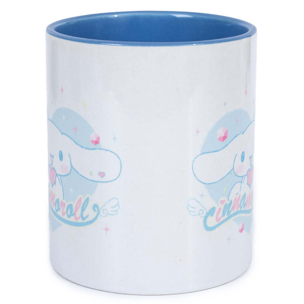 Cinnamoroll Coloured Mug LKT Sport Ceramic everyday coffee mugFeatures a pretty image of Cinamoroll with a baby blue heart behindGlazed kiln fired finish with blue handleOfficial Licensed MerchandiseApprox 315ml (11oz)Approx 9cm tall, 8cm in diameter Mugs