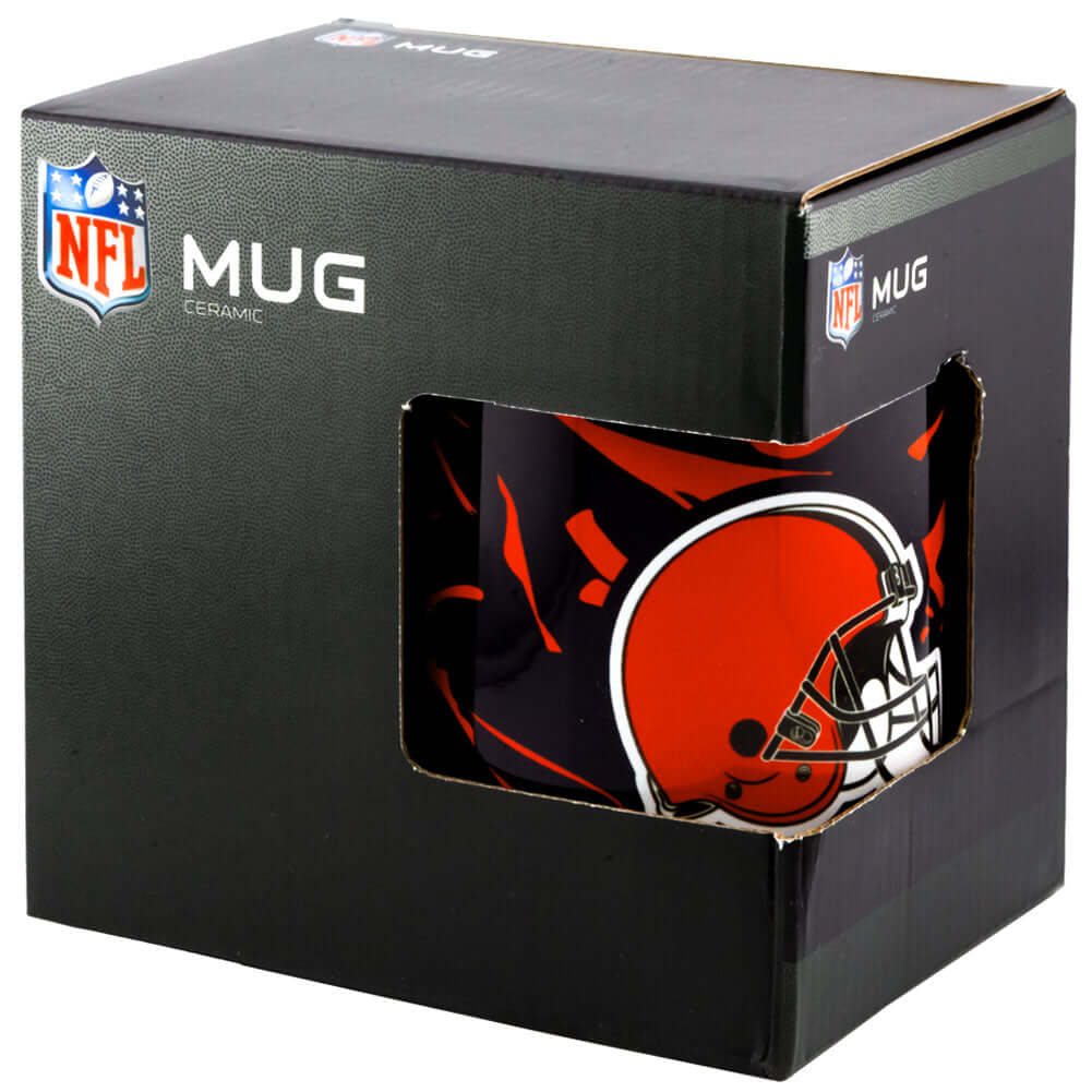 Cleveland Browns Camo Mug LKT Sport Ceramic everyday coffee mugFeaturing the Browns logo on a Camo designGlazed kiln fired finish with a white handleOfficial licensed productApprox 300ml (11oz)Approx 9cm tall, 7cm in diameter Mugs